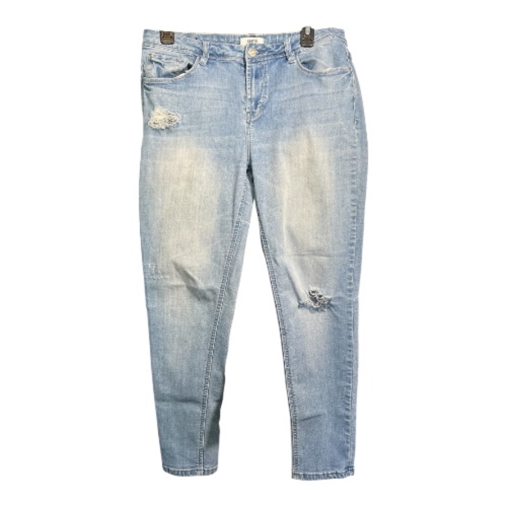 EUC Kensie Effortless ankle mid rise distressed jeans | size 12 - Picture 2 of 9